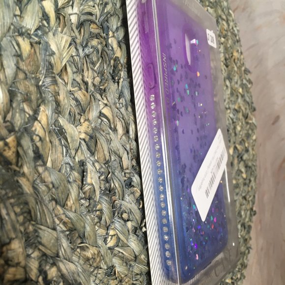 2pc Samsung Galaxy J7 2018/J7 Star/J7 Top Quicksand Glitter Case W/ Glass Screen - Picture 8 of 11